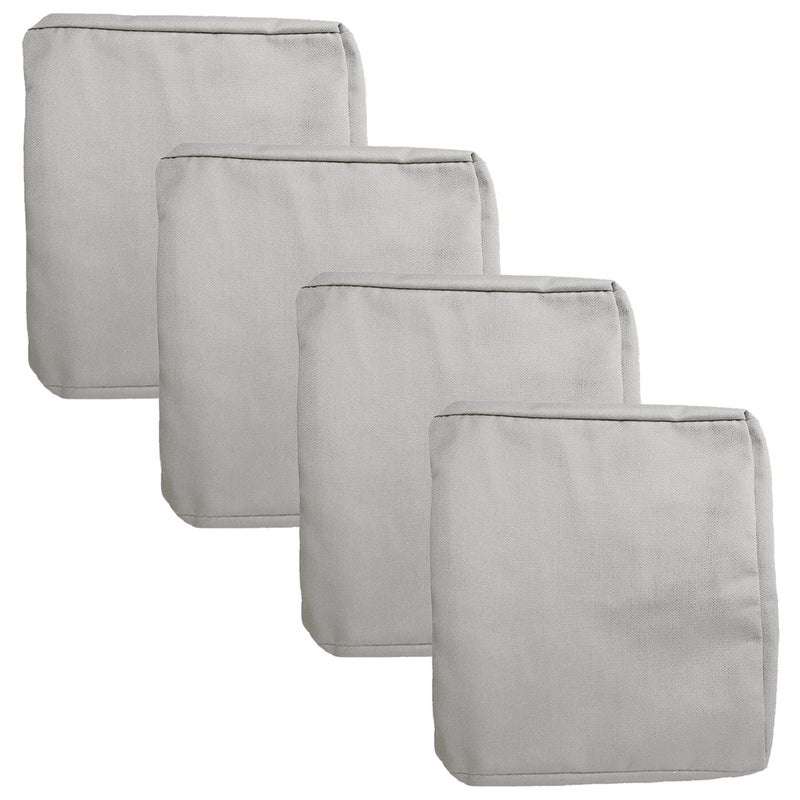 FLYMEI Patio Cushion Covers  Water Resistant Outdoor Cushion Cover Replacement  Patio Sofa Cushion Covers Only Outdoor Couch Cushion Covers  18"" X 18"" X 2""  4 Covers  Grey - Image 1